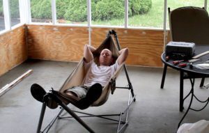 A great way to sleep outdoors when camping.