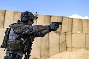 Man pointing his Glock 43