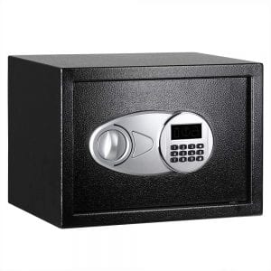 AmazonBasics steel security safe lock box