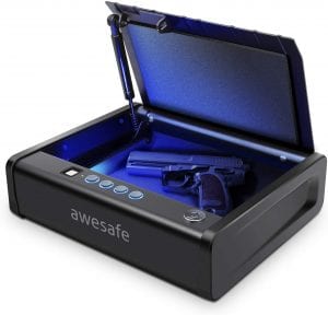 Awesafe Gun Safe with Fingerprint Identification and Biometric Lock